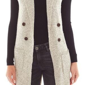 NWT Love Tree Cream Cardigan Vest